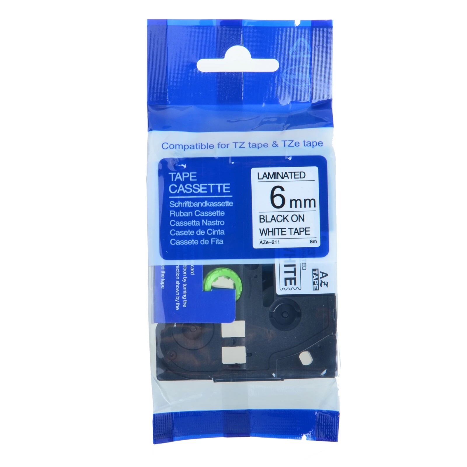 Brother P-Touch Compatible Label Tape Black on White 6mm 9mm 12mm 18mm 24mm