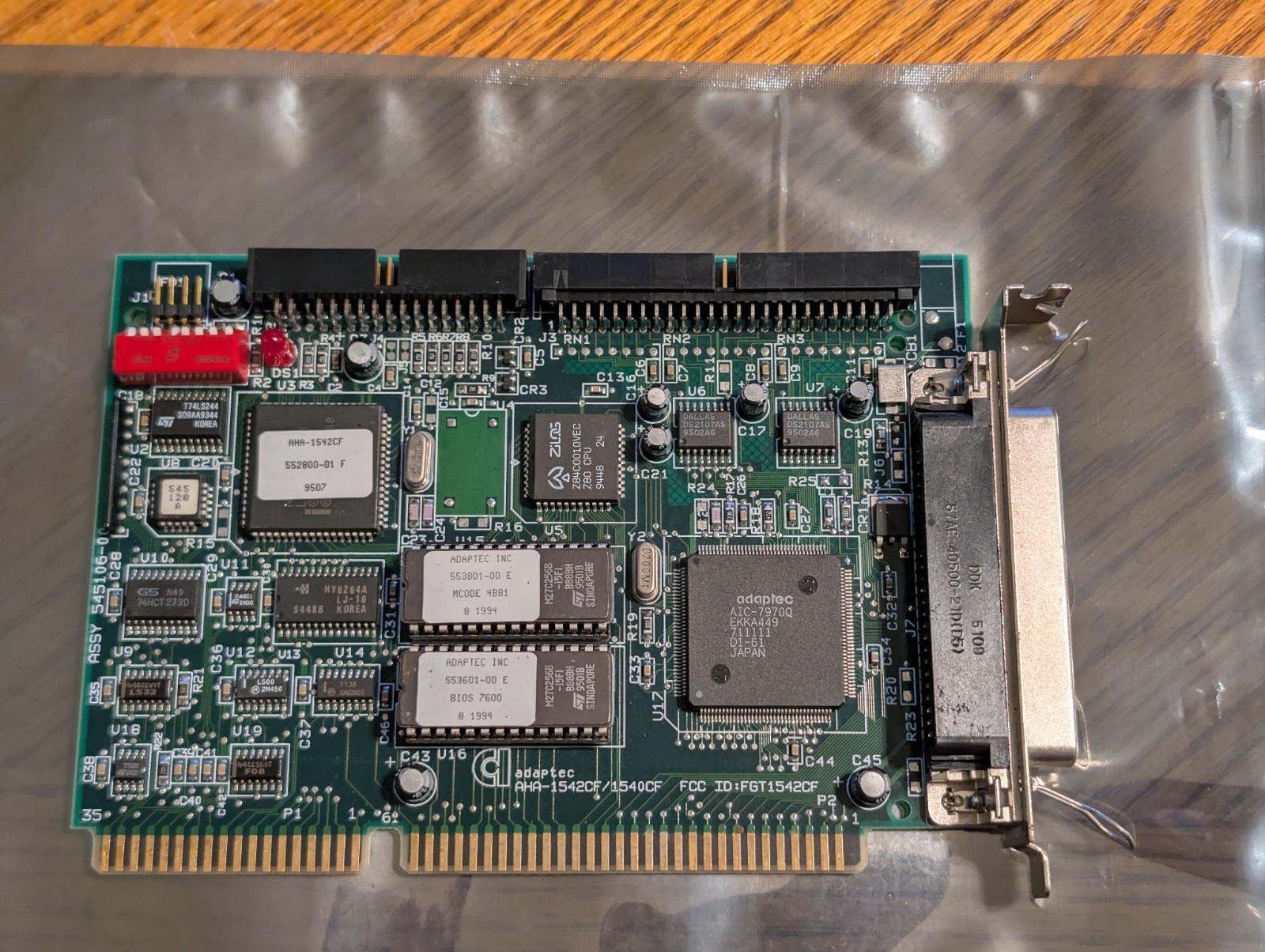 Adaptec AHA-1542CF 16-Bit ISA SCSI Controller Card Vintage PC Untested