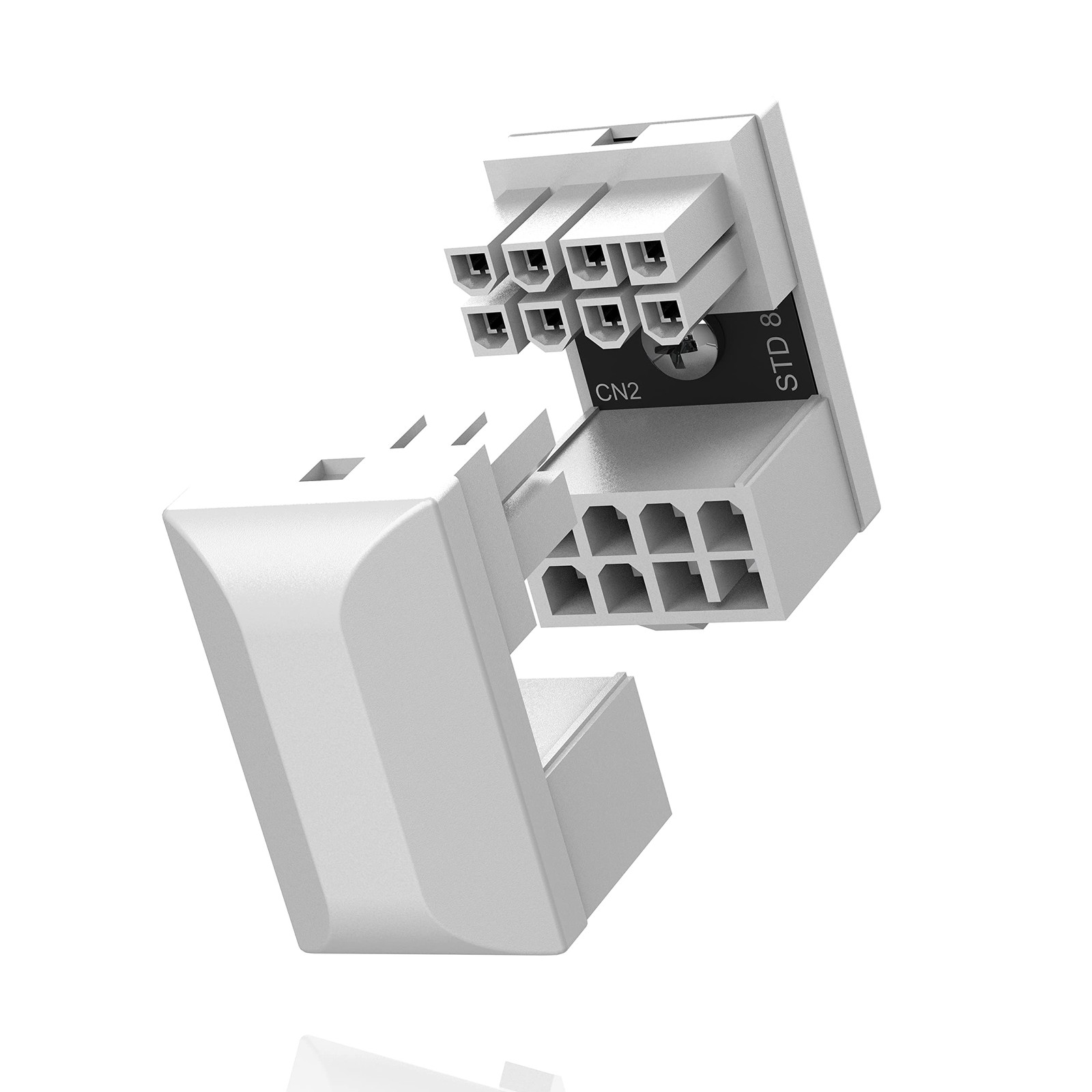 EZDIY-FAB GPU VGA PCIe 8 Pin U Turn 180 Degree Angle Connector Power Adapter