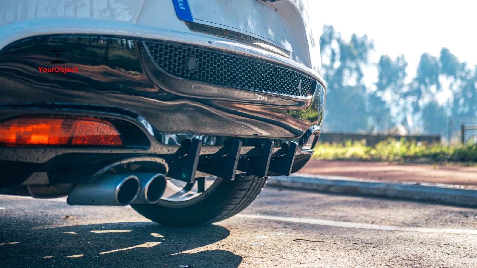 Rear diffuser for Alfa Romeo Mito, 4-piece speaker fins