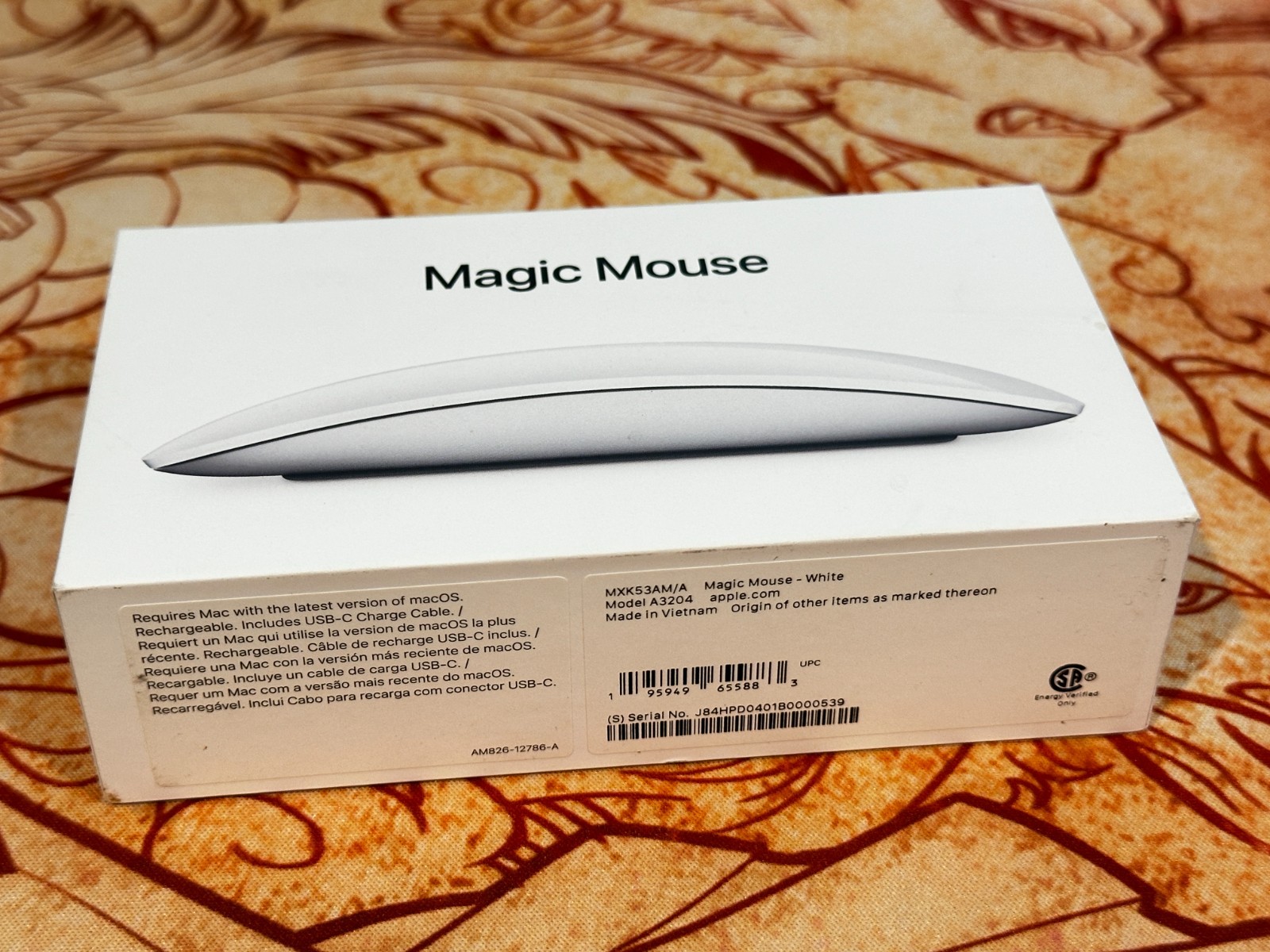 Apple Magic Mouse A3204 Factory Sealed Never Opened