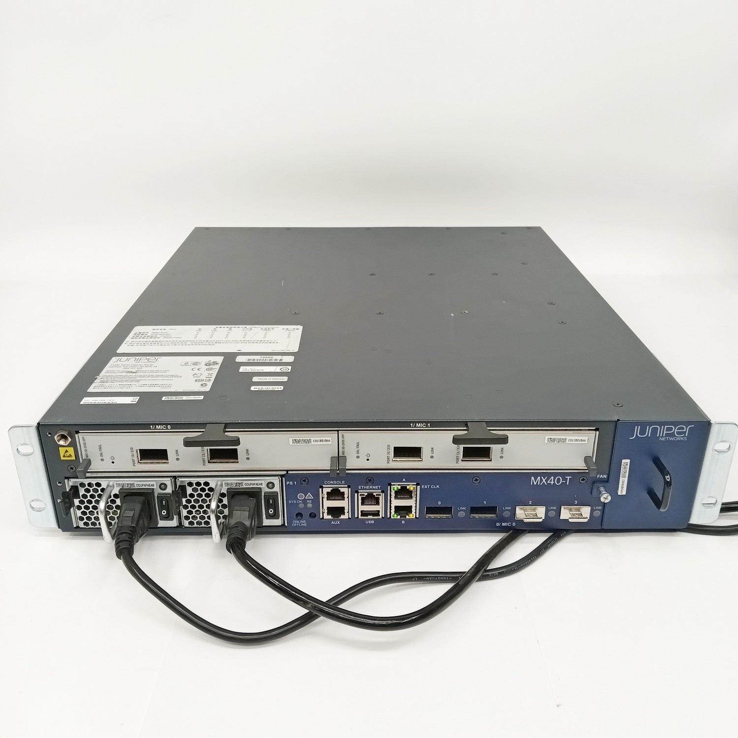 Juniper Networks MX40-T-S-A Internet Router - x2 MIC-3D-2XGE-XFP