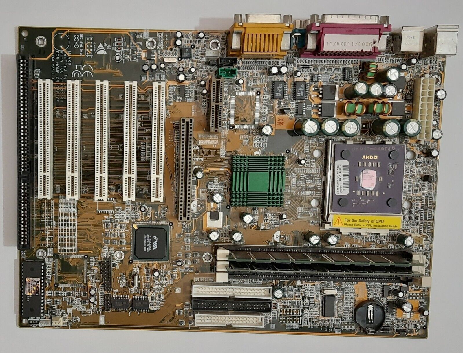 Biostar M7VKB Socket A AGP ISA Retro Motherboard + AMD Duron 1200MHz + 392MB RAM
