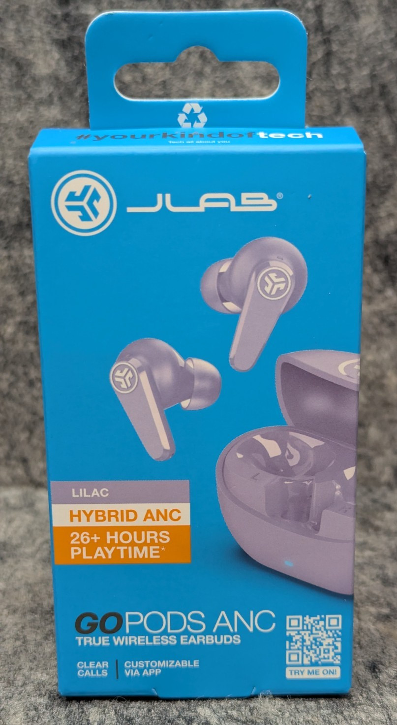 JLab GO Pods ANC In-Ear True Wireless Earbuds Lilac - 26+ Hours Playtime 🔥New🔥