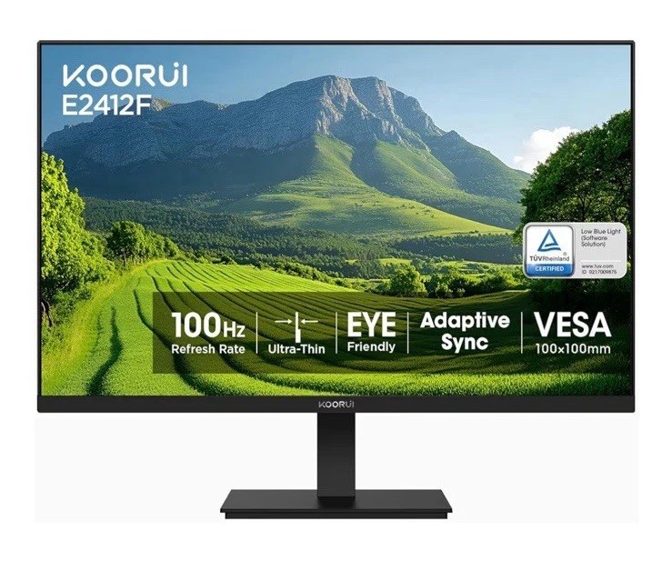 KOORUI 24-inch Computer Monitor Full HD 1920 x1080p 100Hz VA Display 4000 E2412F