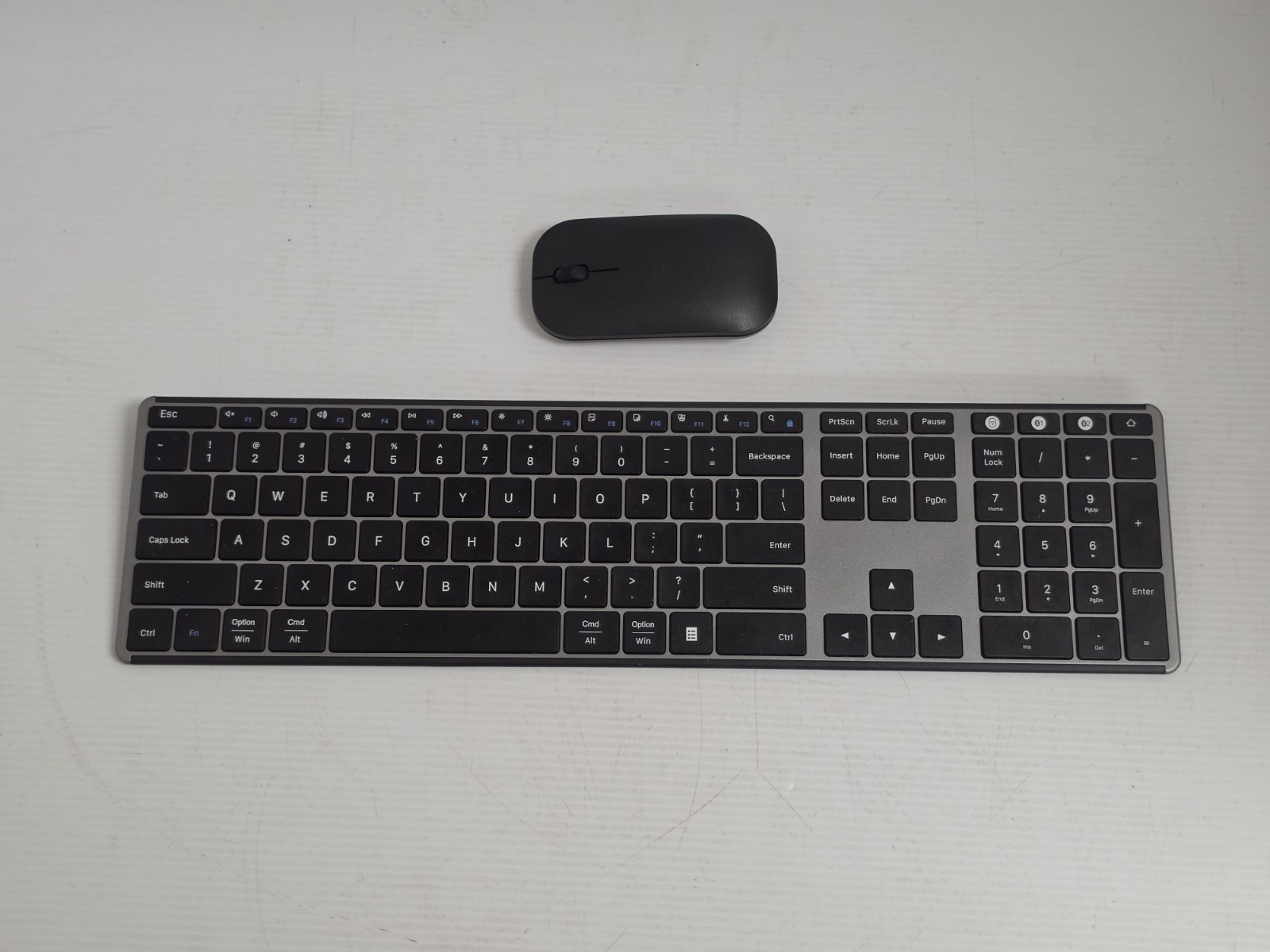 Seenda Wireless Keyboard Mouse Combo Space Grey Bluetooth Rechargeable Dual Mode