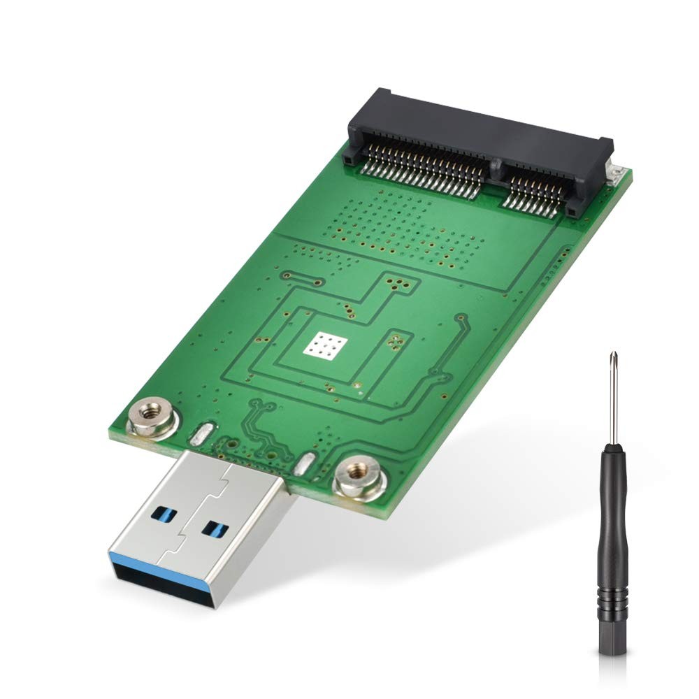 mSATA to USB 3.0 Adapter Mini SATA Converter Green USB3.0 SSD Enclosure 1 Item