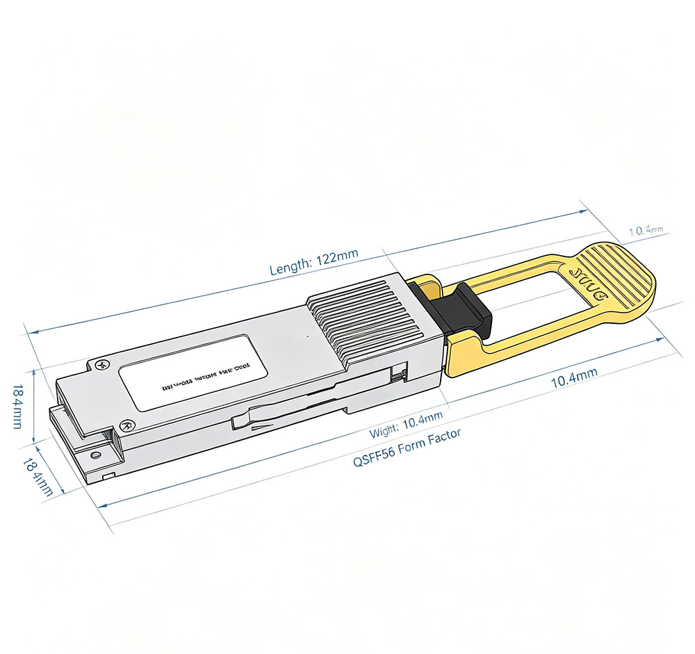 QSFP56 200G VR4 Optical Module MPO12-APC 850nm MMF 70m OM3 100m OM4 DDM