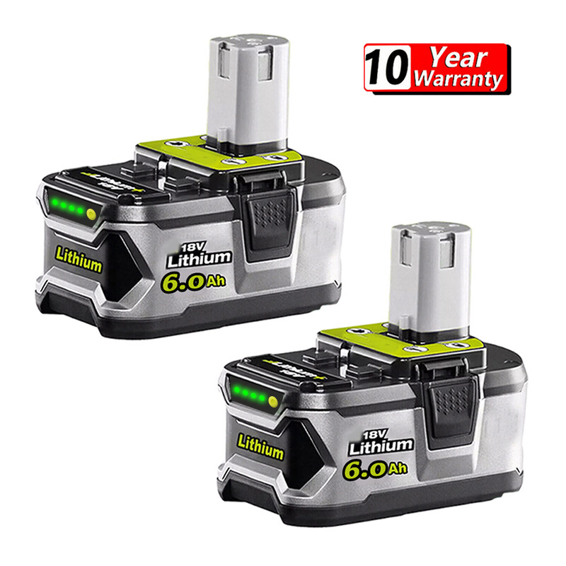 2PACK 6.0Ah For RYOBI 18V Battery One Plus High Capacity P108 Lithium-Ion P102