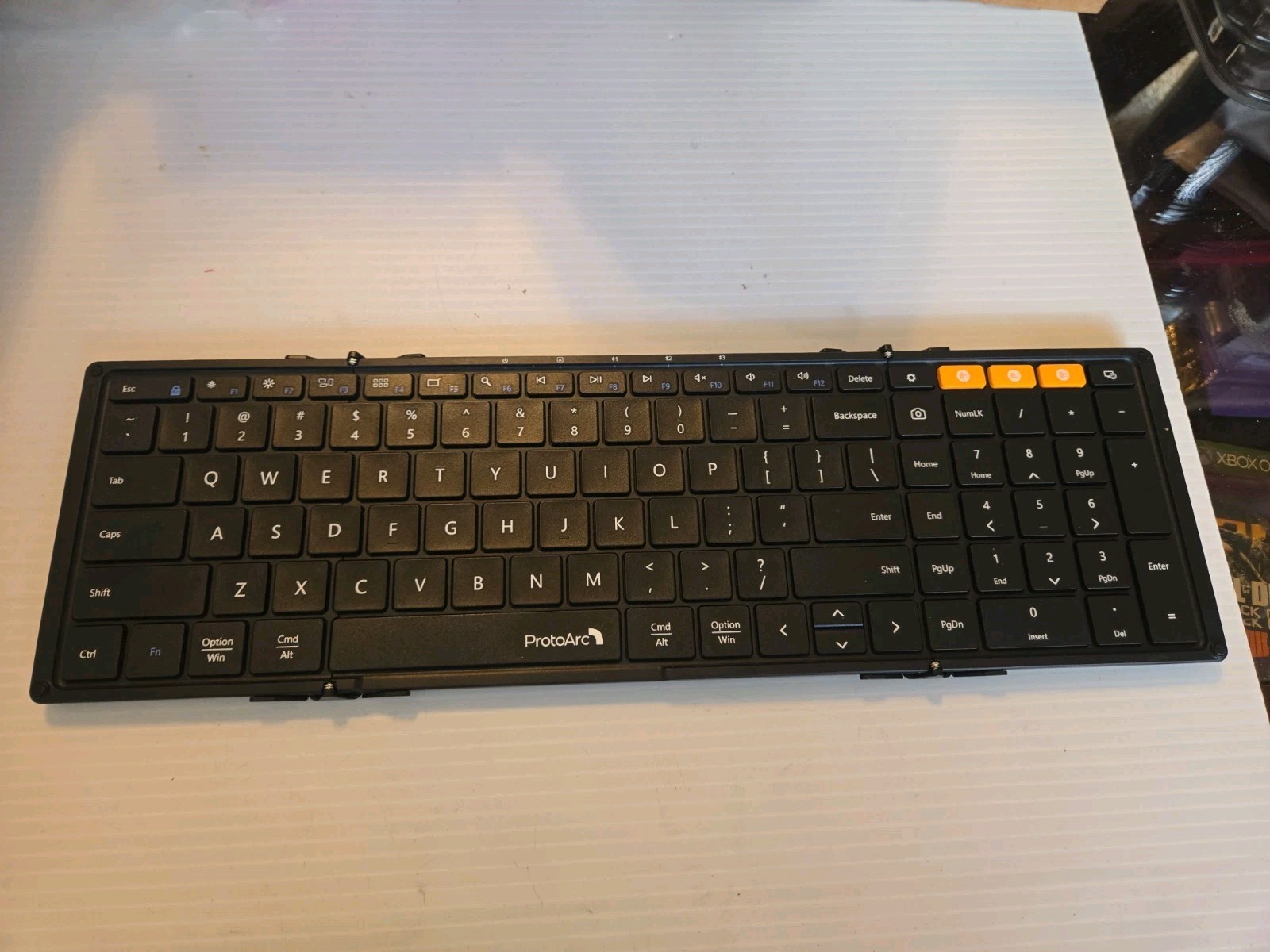 Keyboard ProtoArc XK01 Foldable Bluetooth Keyboard Black Portable Lightweight 