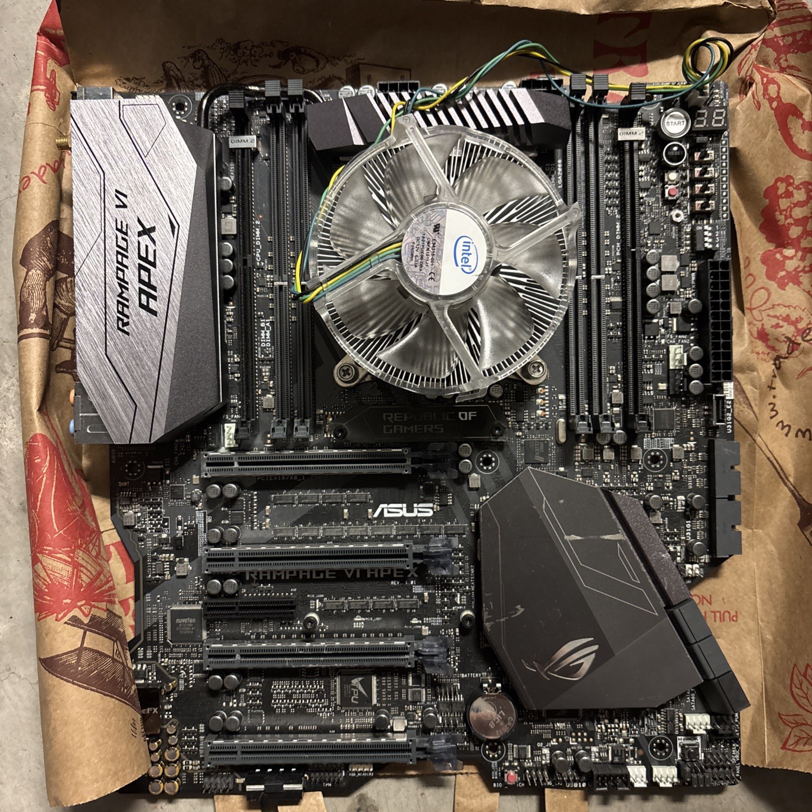 ASUS ROG Rampage VI Apex Motherboard Intel i9 7900X w/o IO Shield