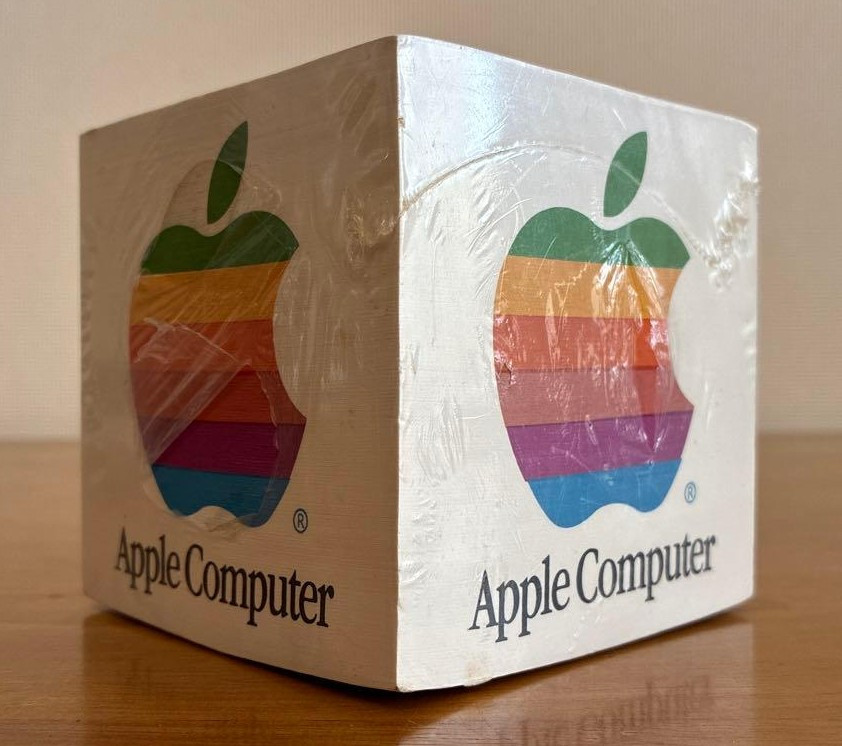 Apple Computer Note Cube Memo Pad Block Logo Rare Collectible JDM Vintage Rare