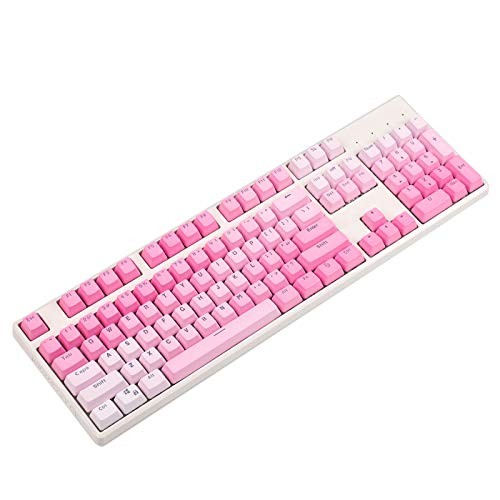104 Keys Pink Gradient Double Shot PBT Keycap Set Cherry MX Mechanical Fix