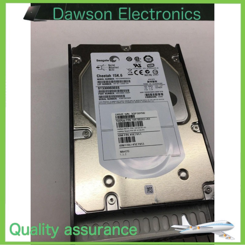 UsedNetApp X410A-R5 108-00232 ST3300656SS 300G 15K SAS Hard Drive