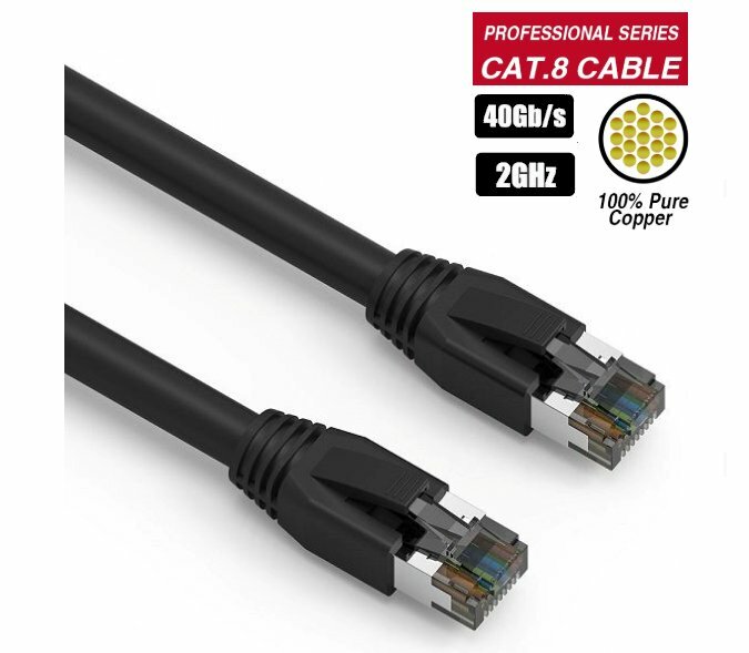 1Ft- 50Ft Cat.8 24AWG 40G RJ45 Network LAN Ethernet S/FTP Copper Lot Color Cable