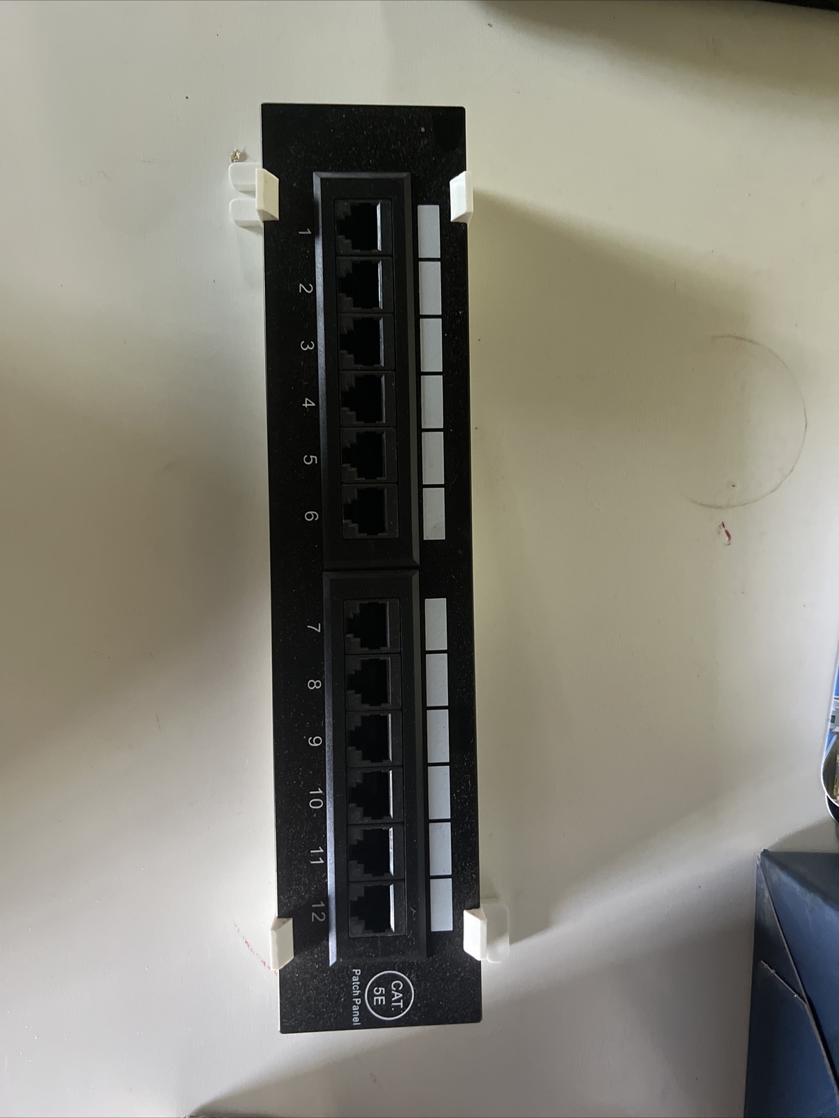 CNAweb 12 Port Vertical Cat5e 110 RJ45 Network Patch Panel 568A 568B w/Bracket