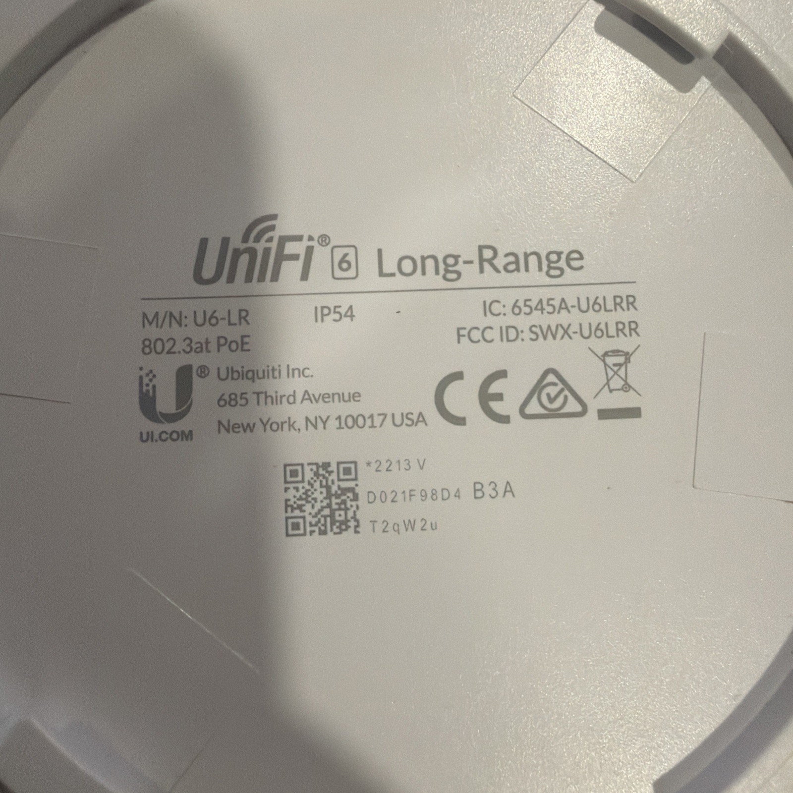 Ubiquiti Networks UniFi 6 Long range WiFi Wireless Access Point AP, White