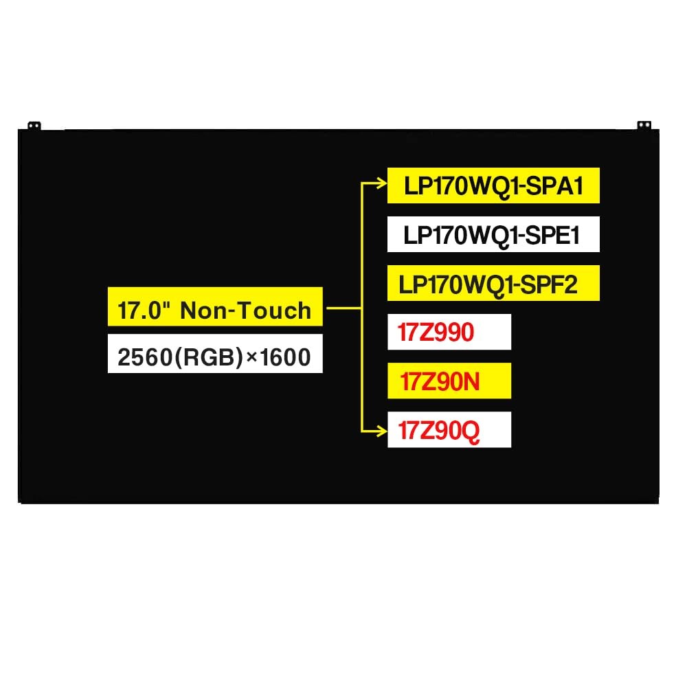 Screen Replacement LP170WQ1-SPA1 LP170WQ1-SPE1 LP170WQ1-SPF2 for LG Gram 17Z9...