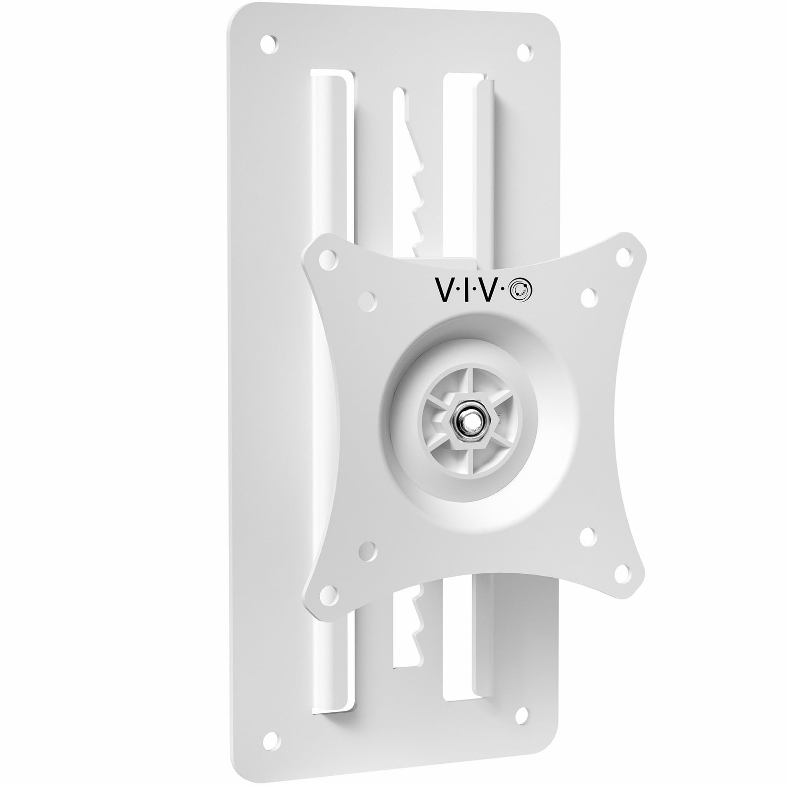 White Height Adjustable 17 To 32 Inch Single Monitor Wall Mount Bracket Arm