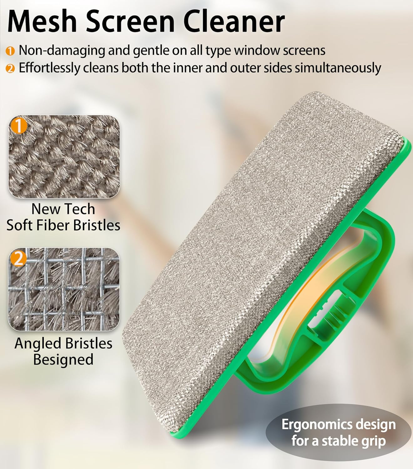Mesh Screen Cleaner, Detachable Window Screen Cleaning Brush