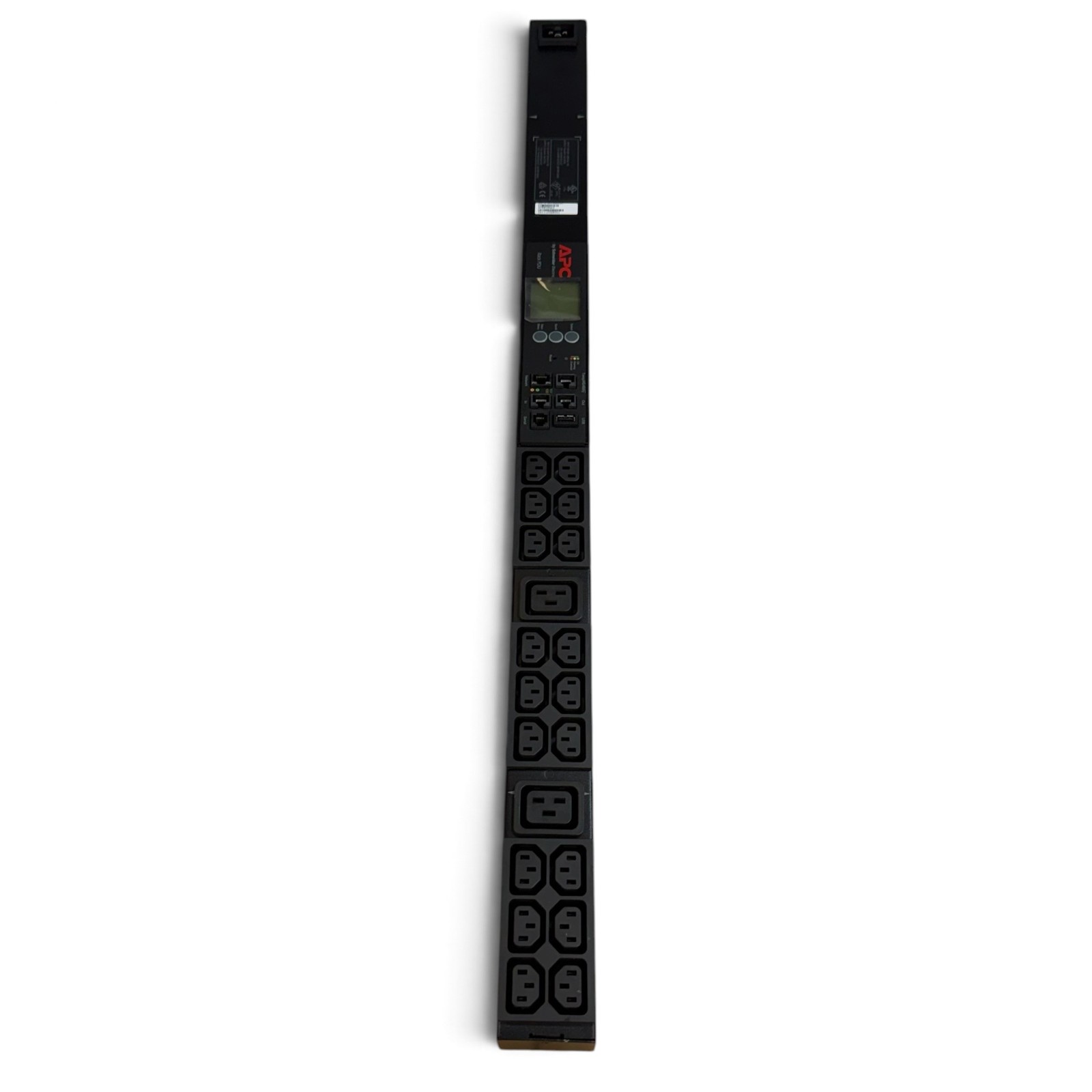 APC AP8858 Metered Rack PDU ZeroU Vertical 21x C13 3x C19 Outlets LCD Black