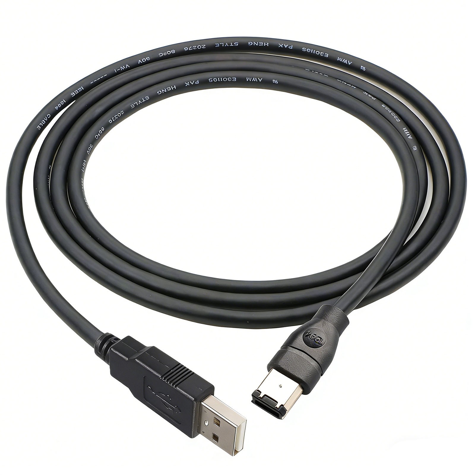 Firewire to USB Adapter Cable 6-Pin IEEE 1394 Male to USB 2.0 Male Converter Fir