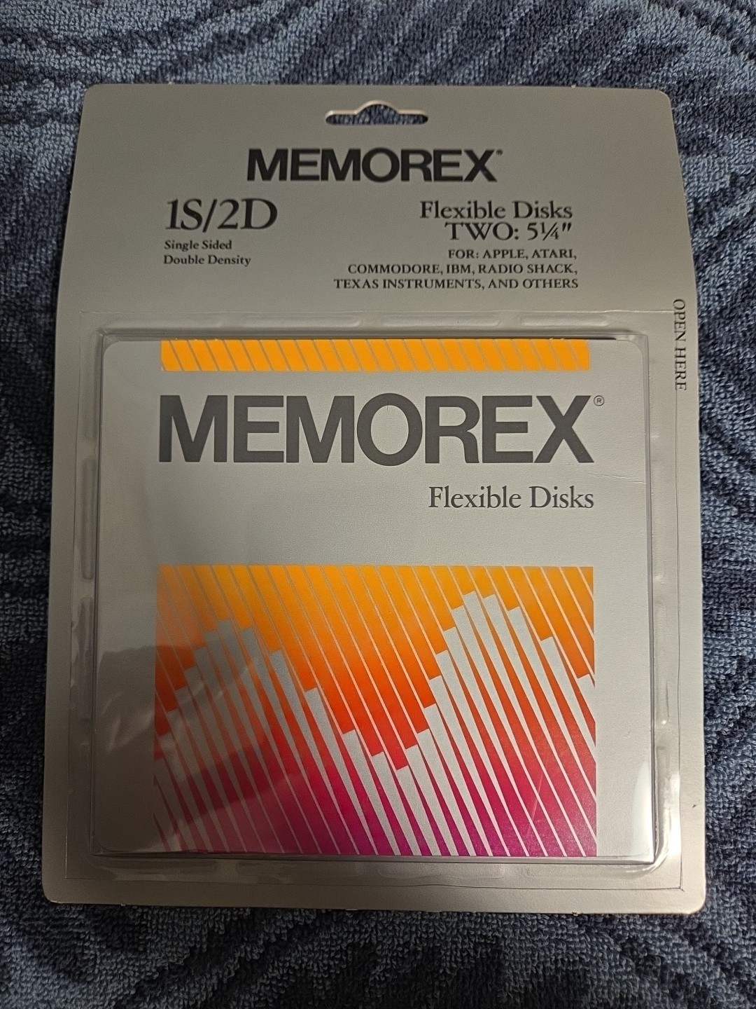 Memorex 1S/2D Flexible Disk " Floppy Disk" Box Of 2 51/4th New Old Stock