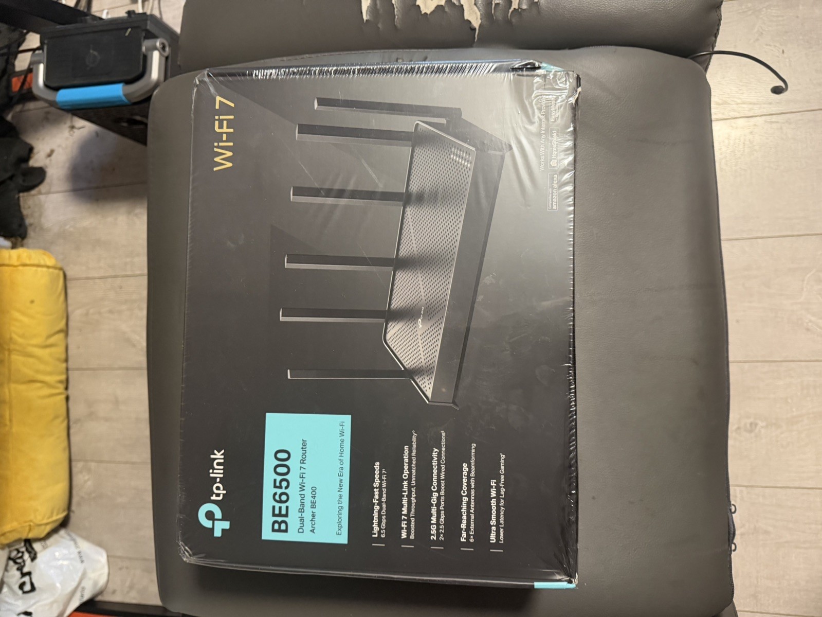 TP-Link BE6500 Dual-Band Wi-Fi 7 Router Archer BE400 Speed Up To 6.5 Gbps, Black