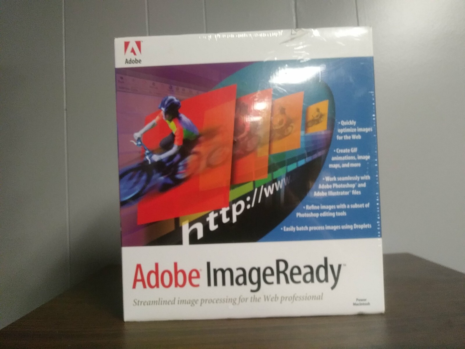 Adobe ImageReady v.1.0 - NOS 1998 Apple Mac OS Computer CD Software Sealed