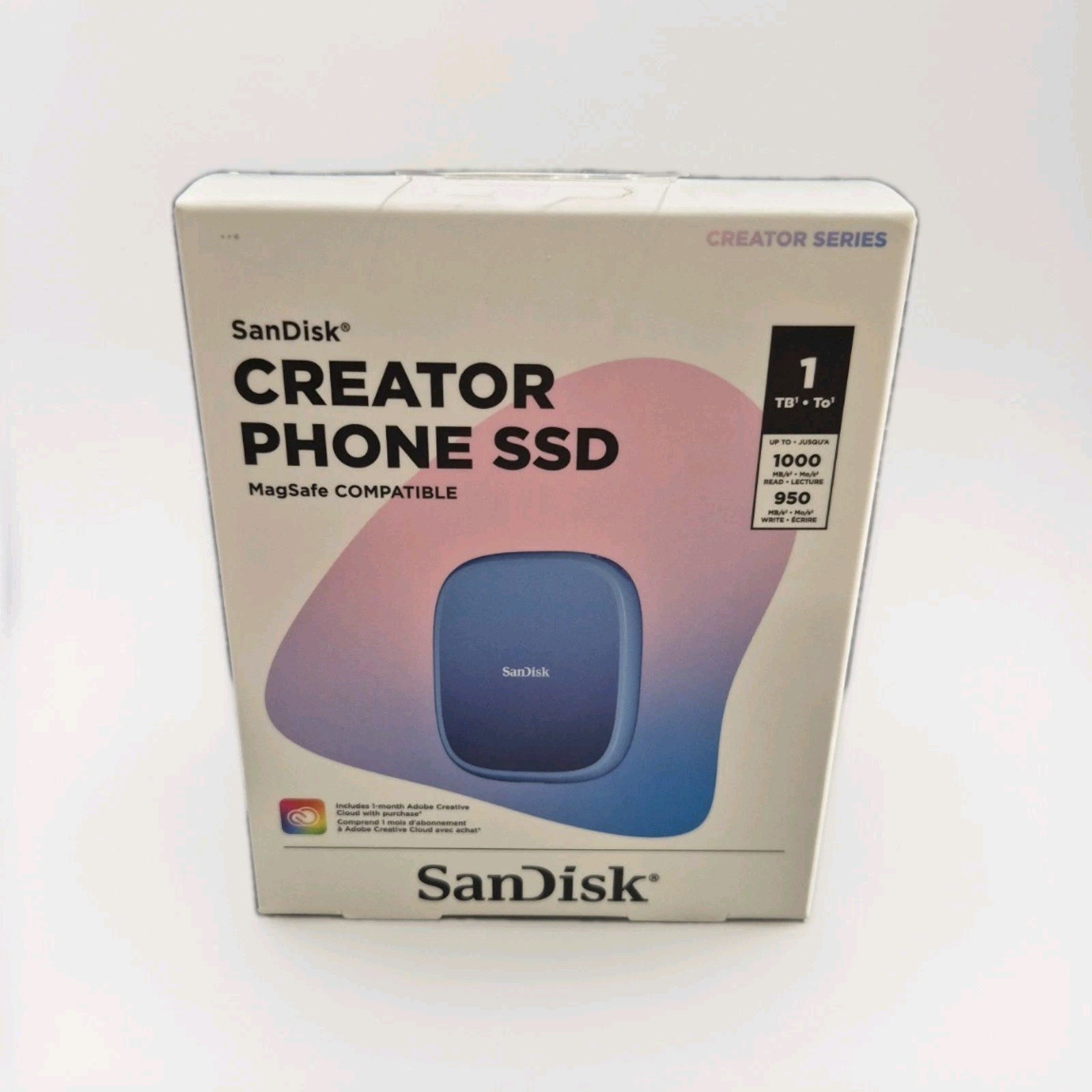 SanDisk Creator Phone SSD 1TB, compatible with MagSafe, up to 1000 MB/s read spe