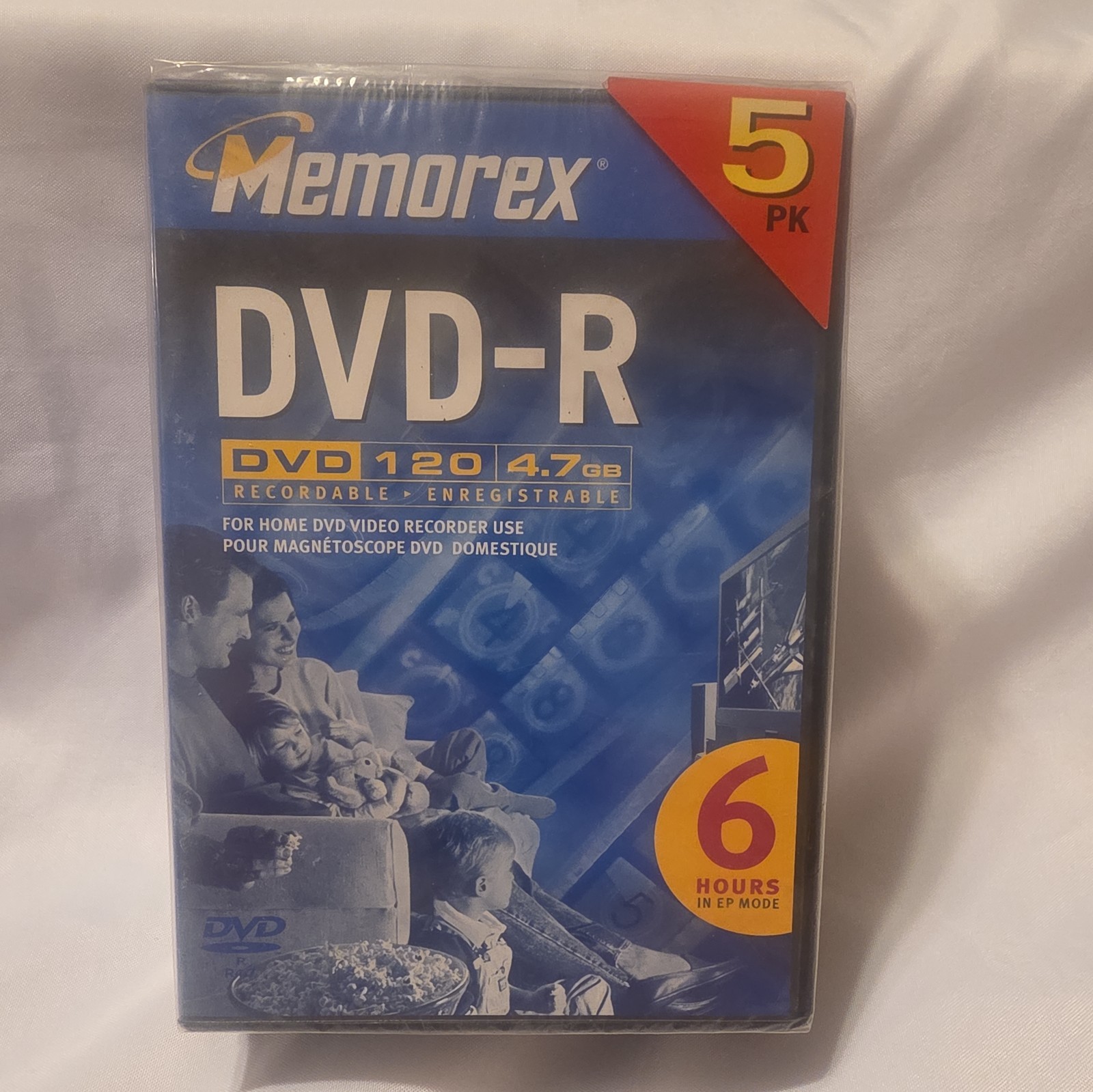 Memorex DVD-R 5 Pack , 120 4.7GB, In Jewel Case, NEW & SEALED
