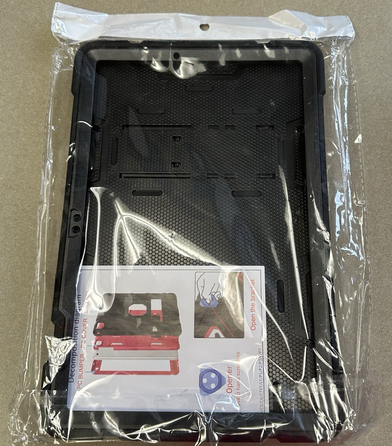 Azzsy Samsung Galaxy Tab A9+Plus 11 Inch Rugged Case Black Kickstand New