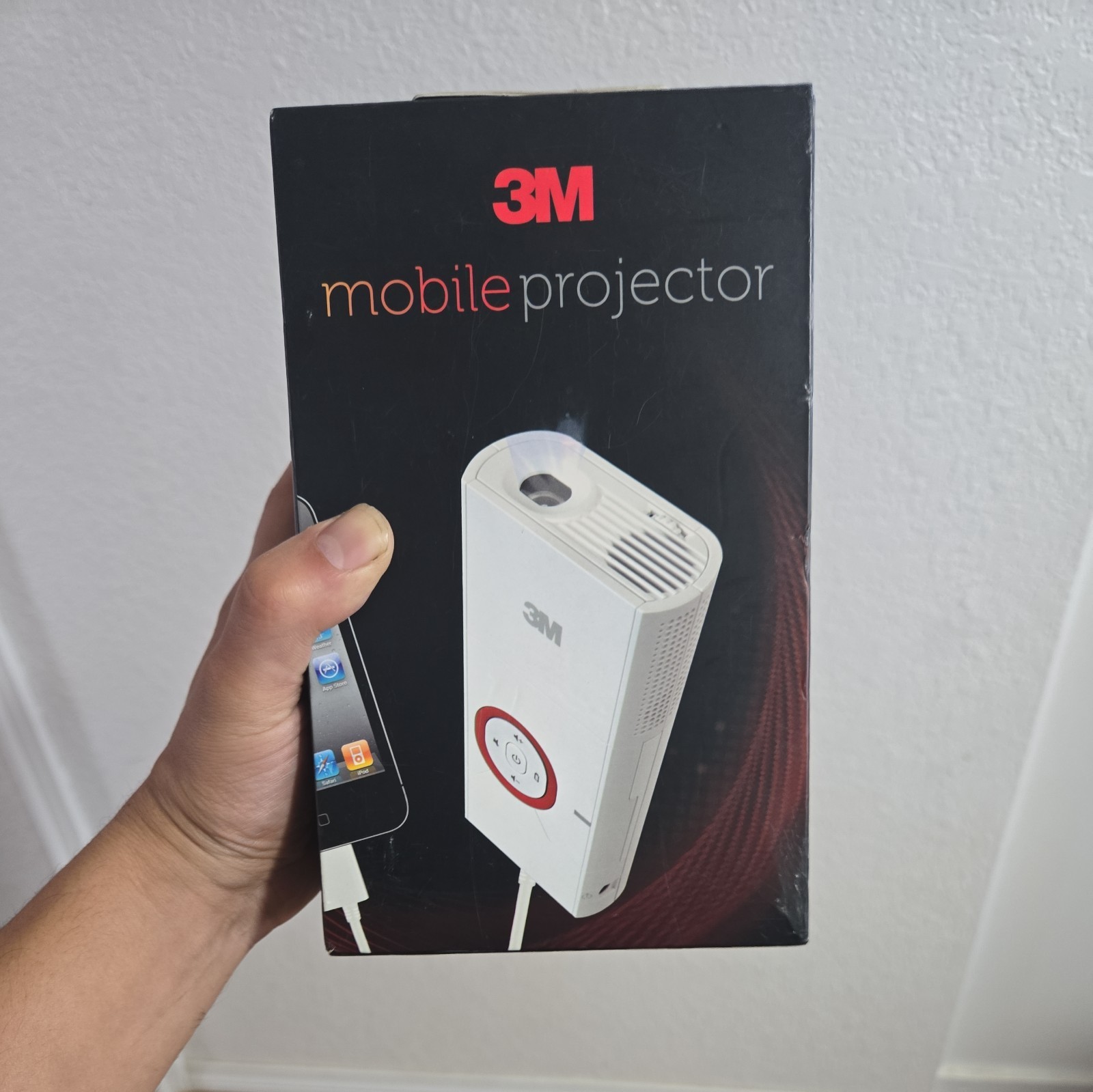 3M MP225a LPD Mobile Projector SVGA 800x600 32 ANSI iOS White/Red