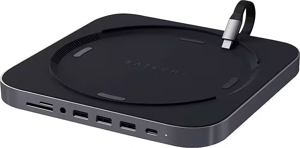 Satechi - Type-C Aluminum Stand and Hub for Mac Mini & Mac Studio - USB-C Dat...