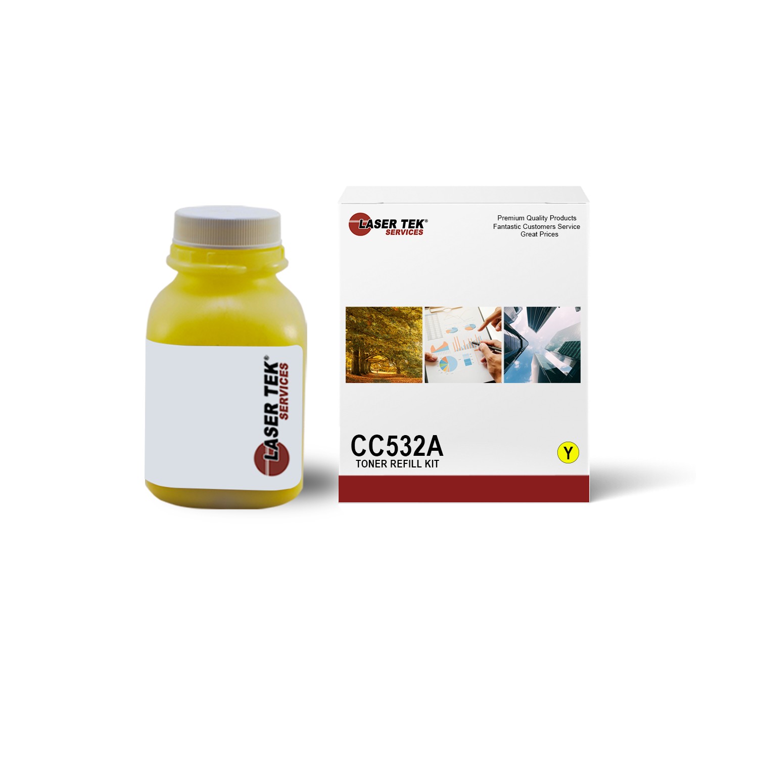 LTS 304A CC532A Yellow Toner Refill Kit Compatible for HP LJ CP2025 CM2320fxi