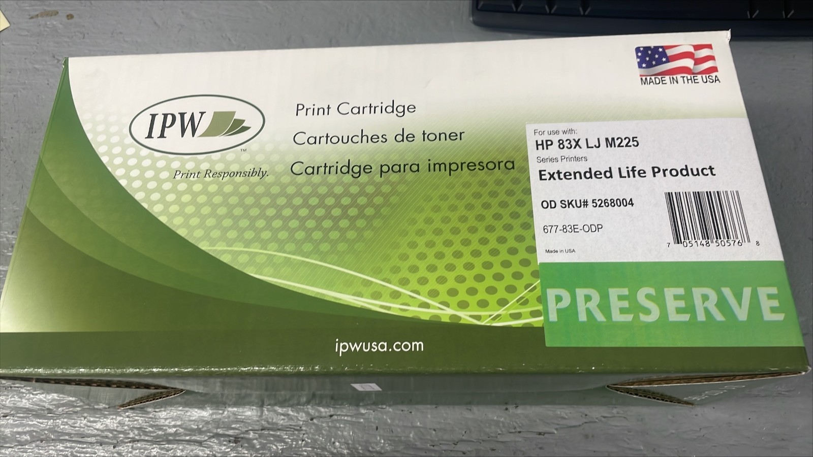 PW Preserve 677-83E-ODP (HP CF283X) Extended-Yield Black Toner: HP 83X LJ M225