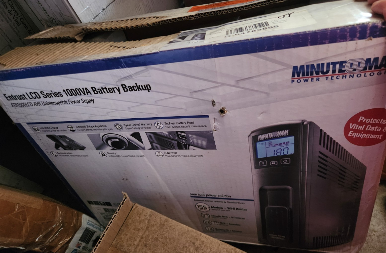 Minuteman ETR1000LCD SERIES  Battery Backup