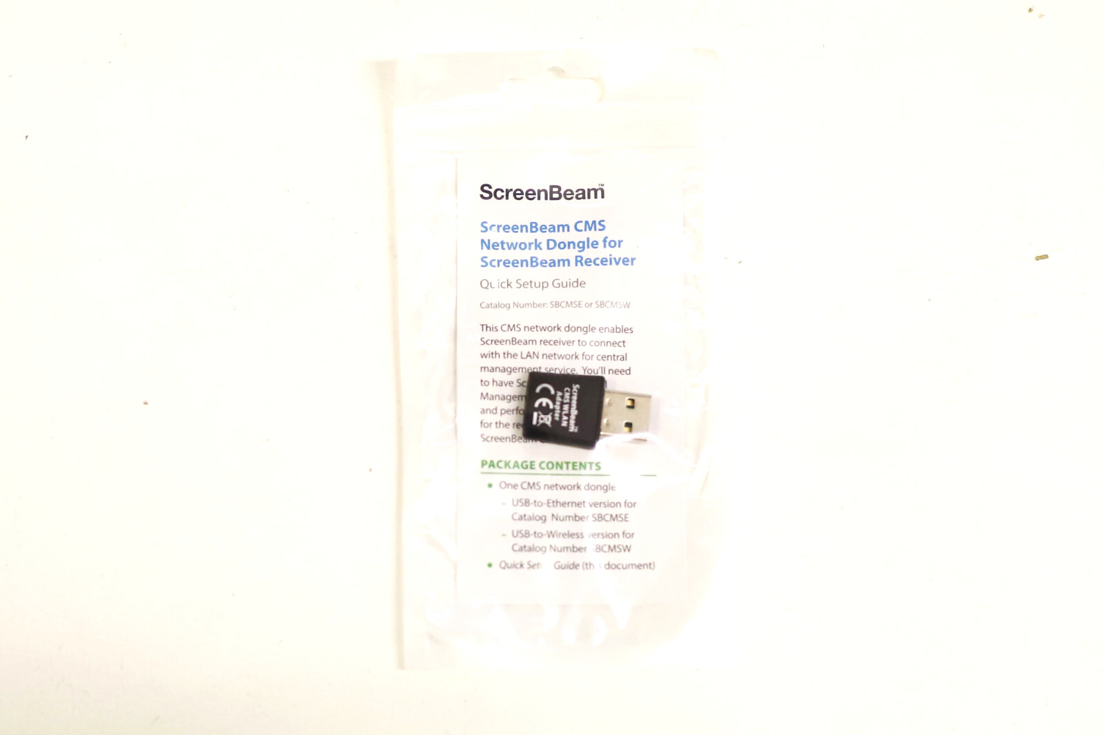 Screenbeam CMS WLAN Network Dongle For Receiver P/N: 0530-0799-000 Brand New