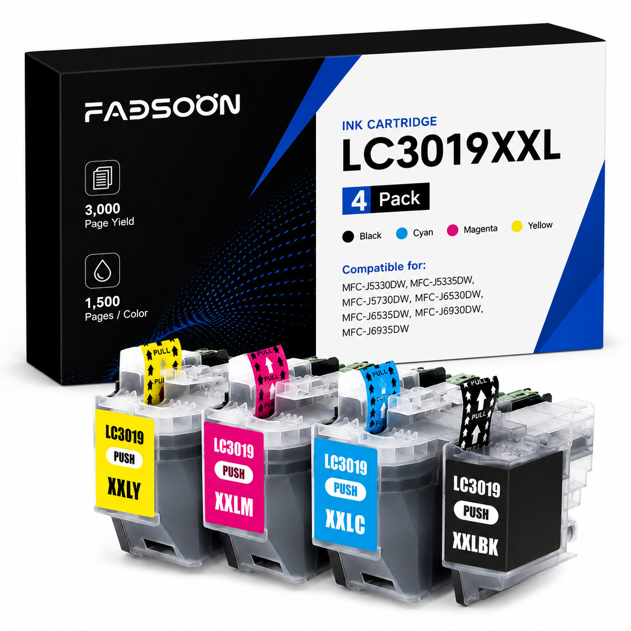 LC3019XXL 4PK Replacement Ink MFC-J6930DW MFC-J6730DW MFC-J6530DW MFC-J5335DW