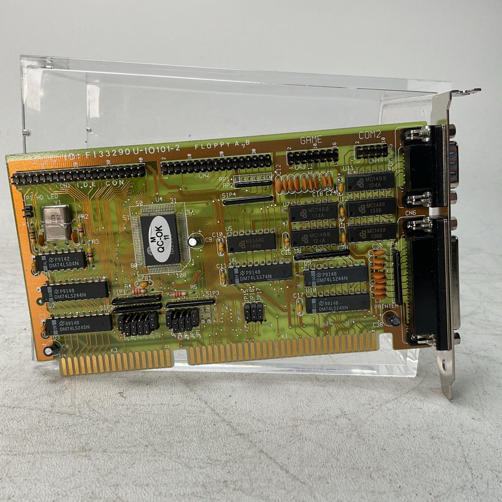 Biostar ISA Multi I/O Controller Card FI332904-10101-2 Vintage Computing