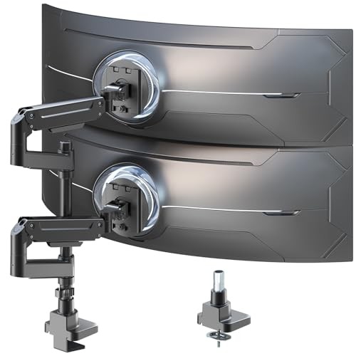 Dual Monitor-Arm Heavy-Duty for 17-49-inch Screens - Premium 49inch Steel