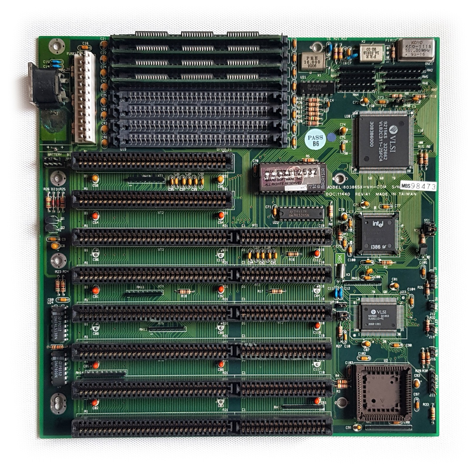 80386 SX motherboard FIC with CPU intel 386SX-25 & RAM 4MB ISA retro gaming SET