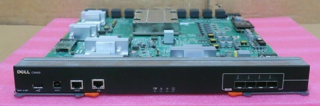 Dell Networking C9000 Series Route Processor Module RPM-2.56T 4x 10G SFP+ 7KPC3