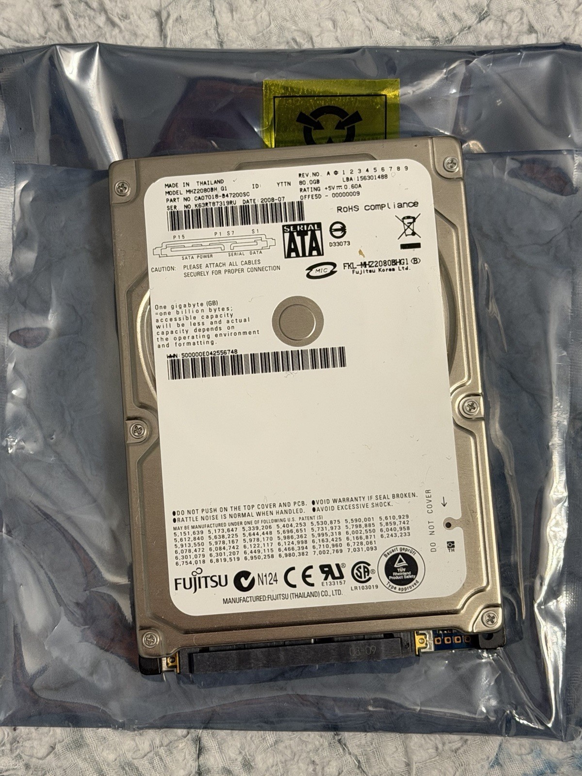 Ps3 Mix Seagate/Toshiba/Fujitsu/Hitachi 2.5" SATA Hard Drives 80gb