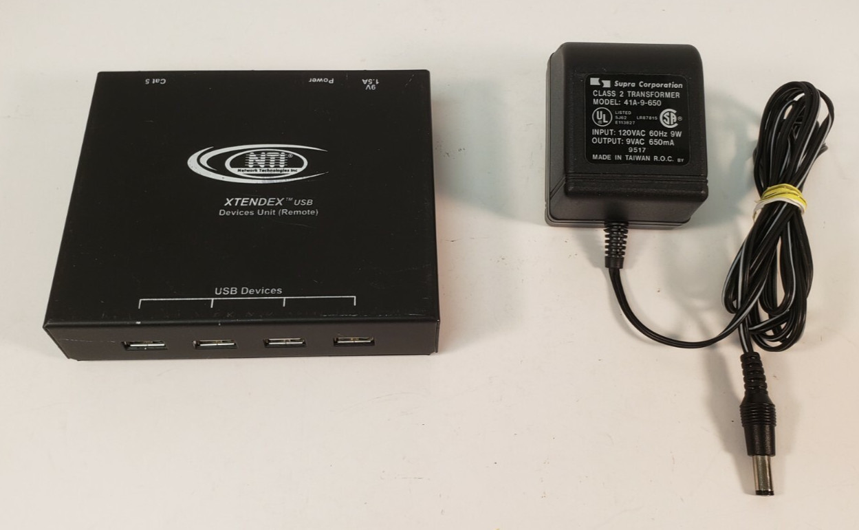 NTI Network Technologies Inc Xtendex USB Devices Unit Remote Box ONLY Tested