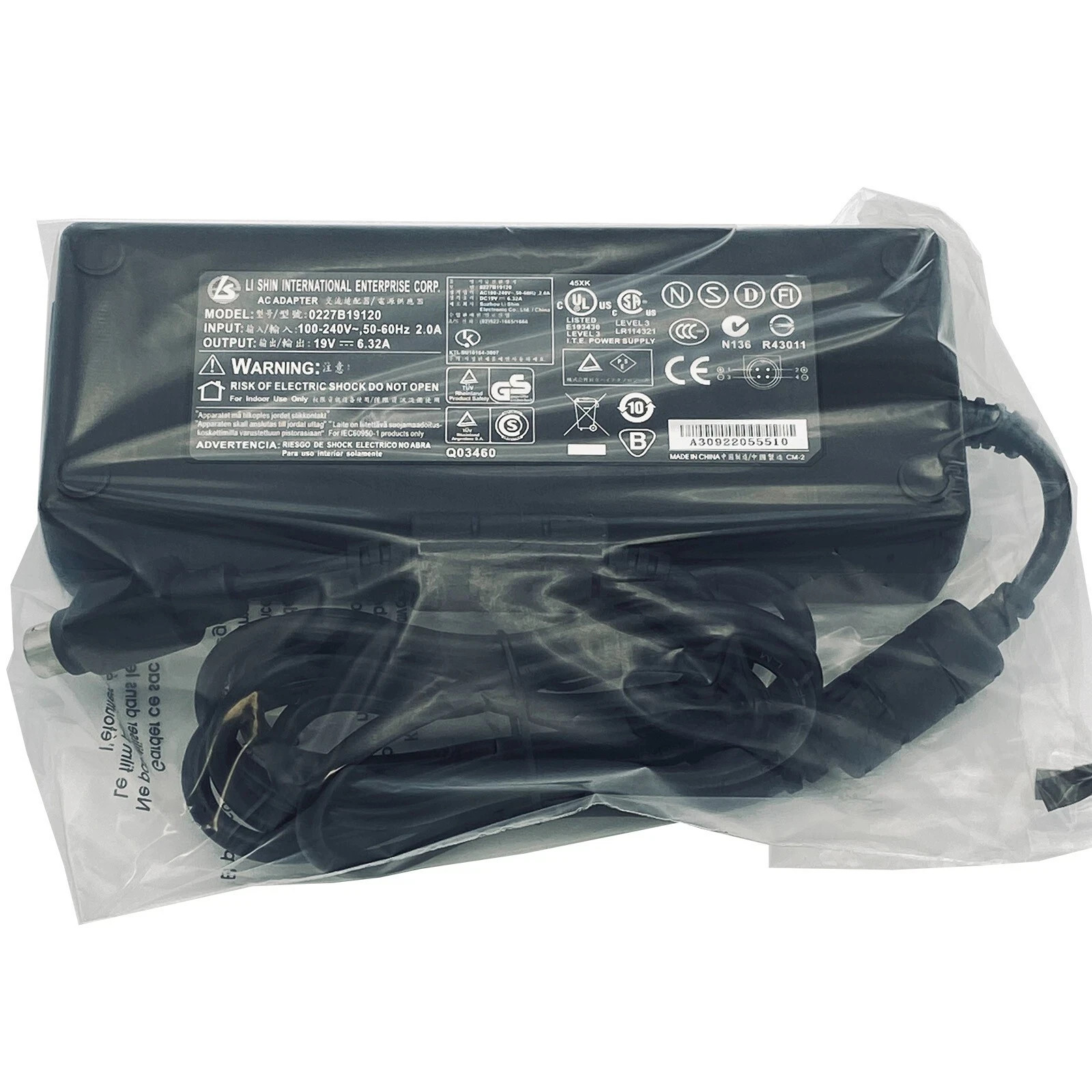 NEW Genuine Li Shin Medical AC Adapter for Respironics MEGMEET MANGO120-19BK-PHI