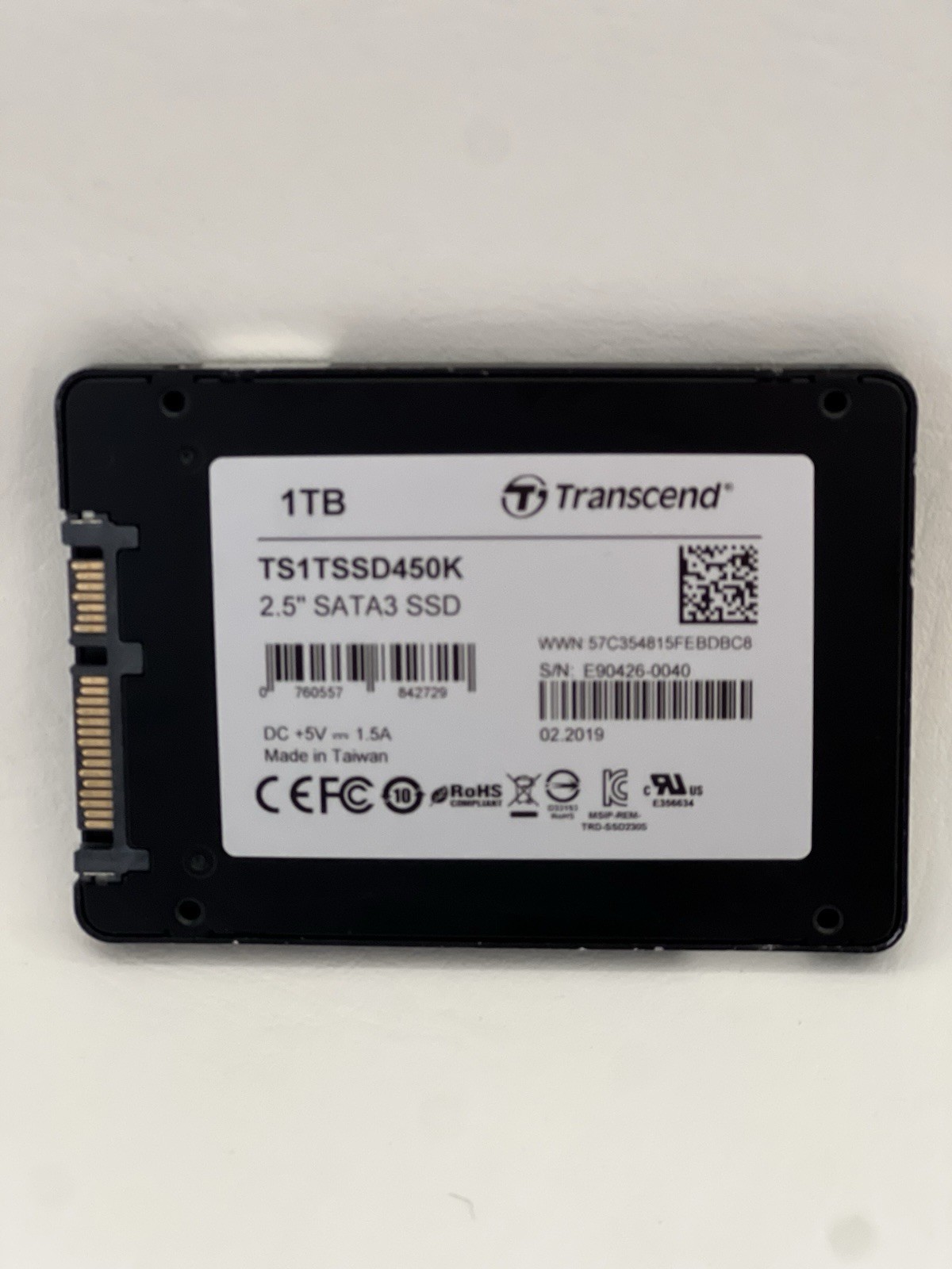 Transcend TS1TSSD450K 1TB SSD 100% Health