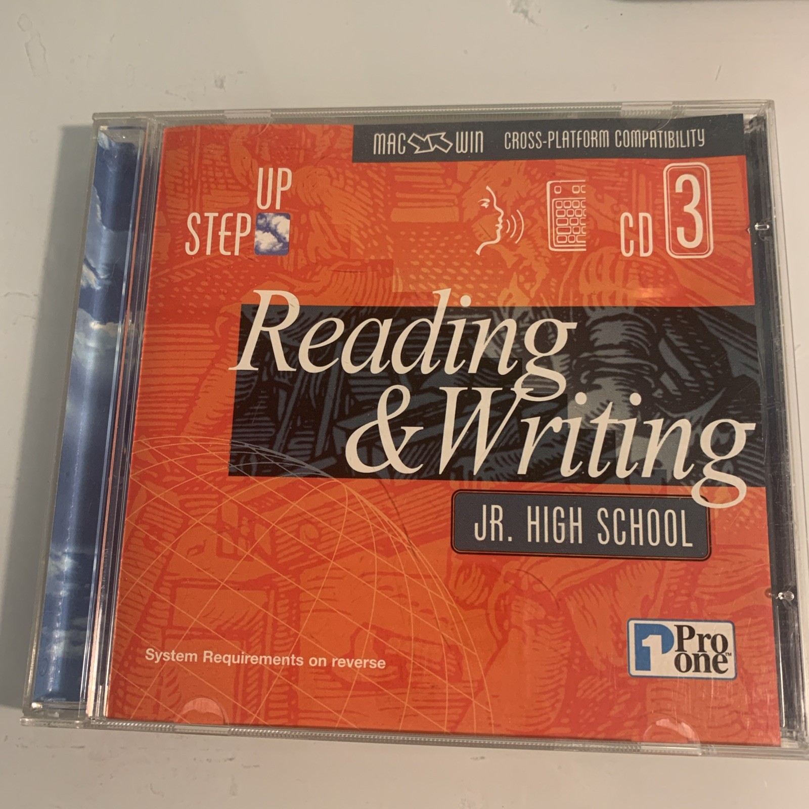 Vintage One Step Up Reading & Writing Jr High  CD-ROM Windows 95 Mac Ed Software