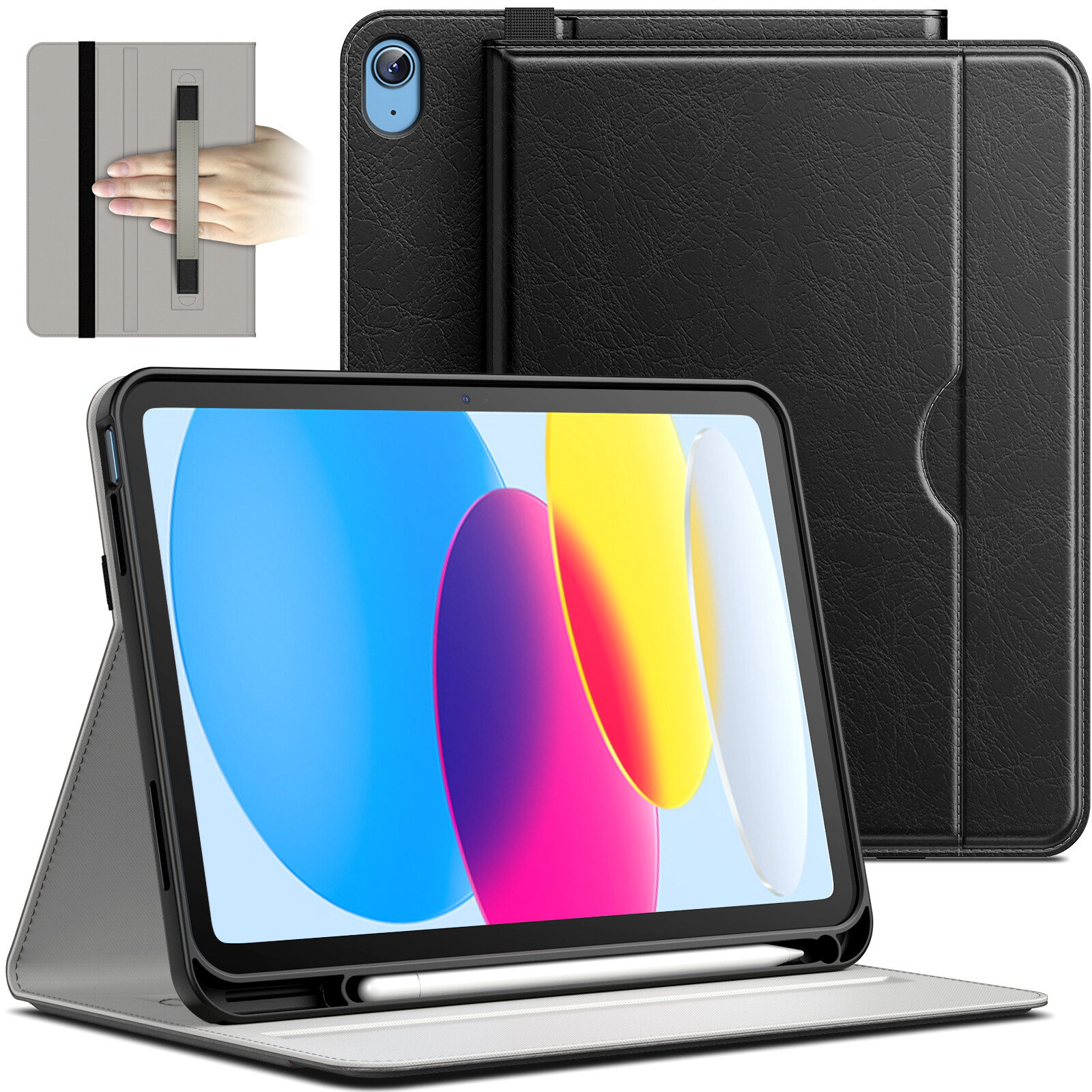 JETech Case for iPad (A16) 11th/10th Generation (2025/2022), PU Leather Cover