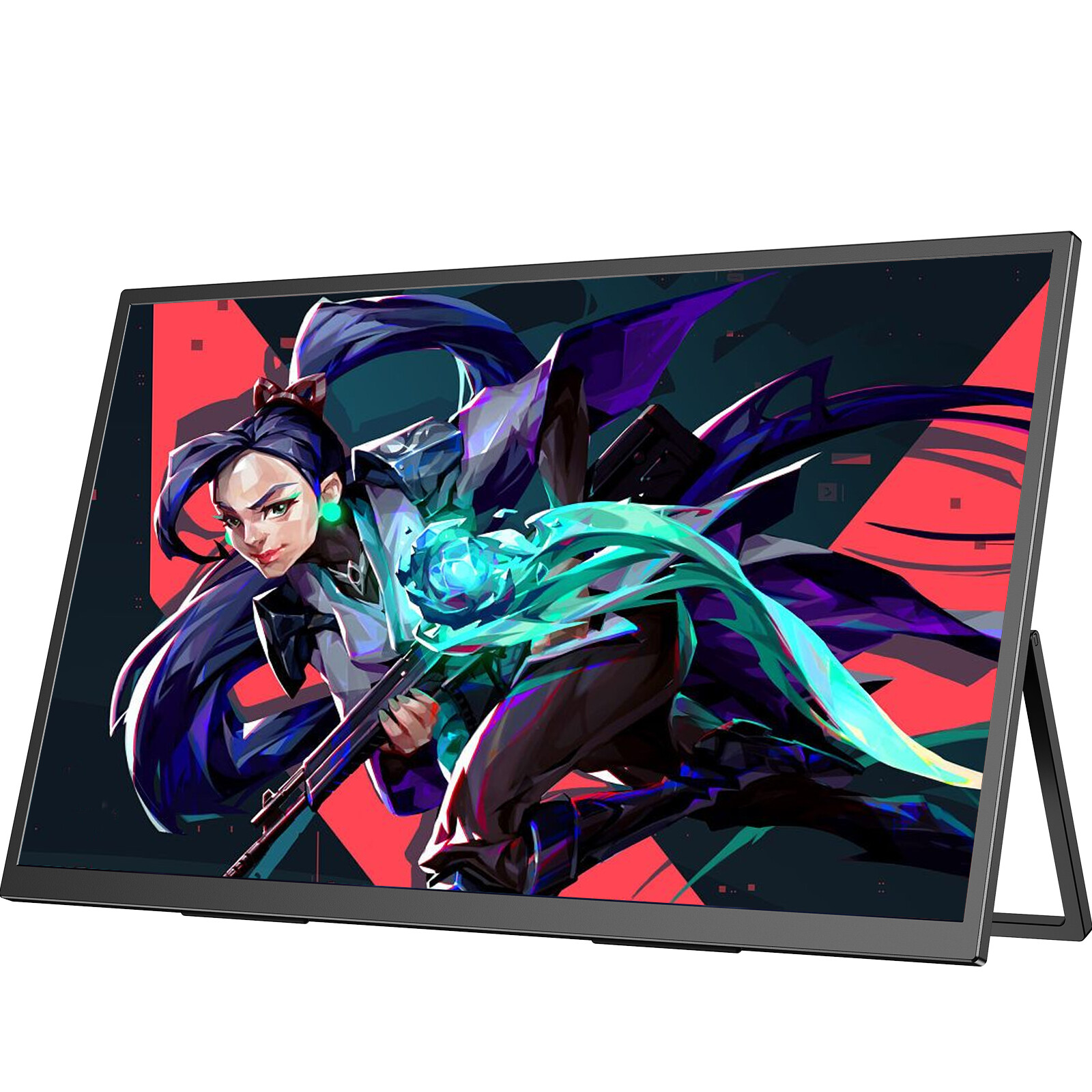 UPERFECT 18.5" 1080P Portable Monitor FHD Second Screen w/Built-in Stand & VESA